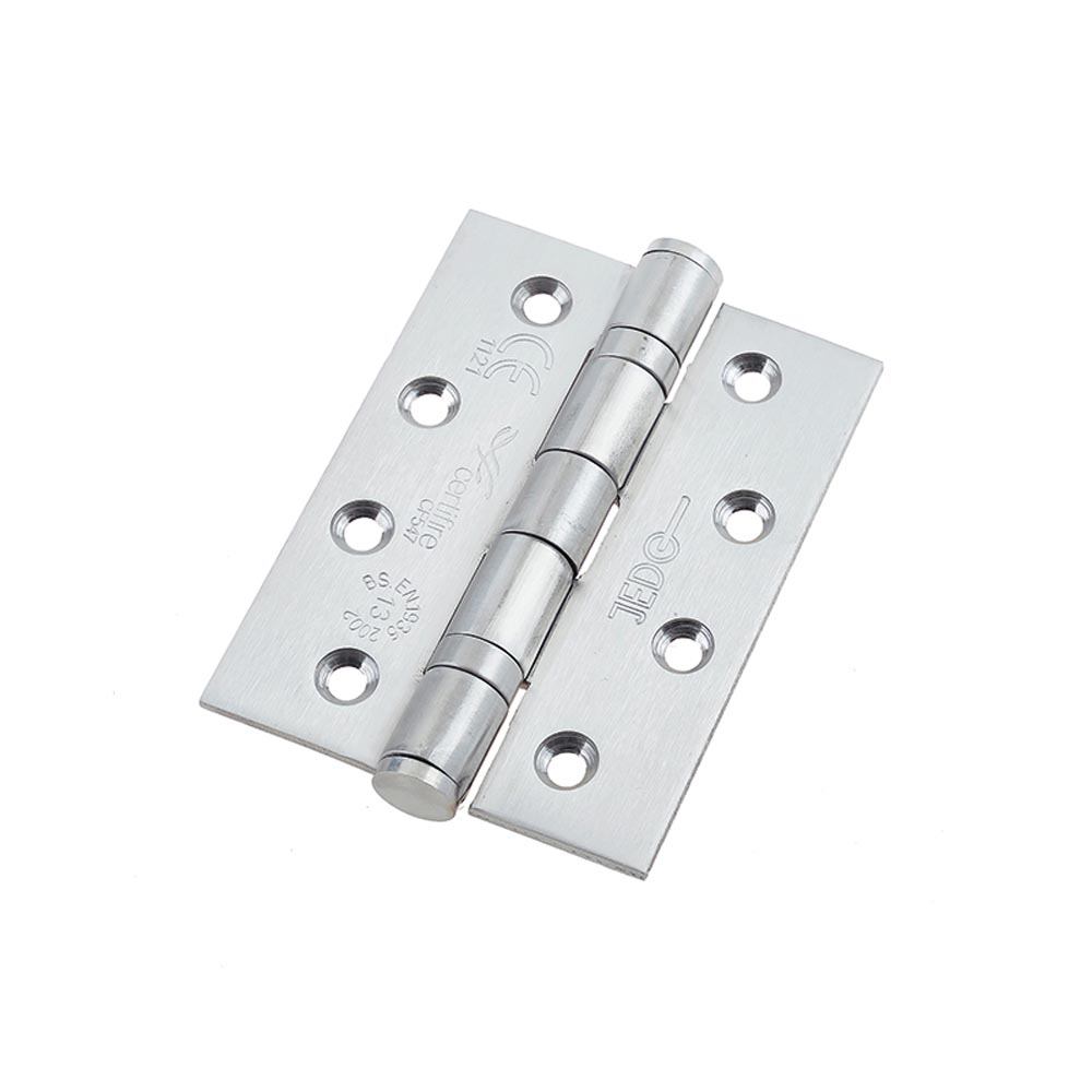 Eclipse 4 Inch (102mm) Ball Bearing Hinge Grade 13 Square Ends - Stainless Steel (Sold in Pairs)